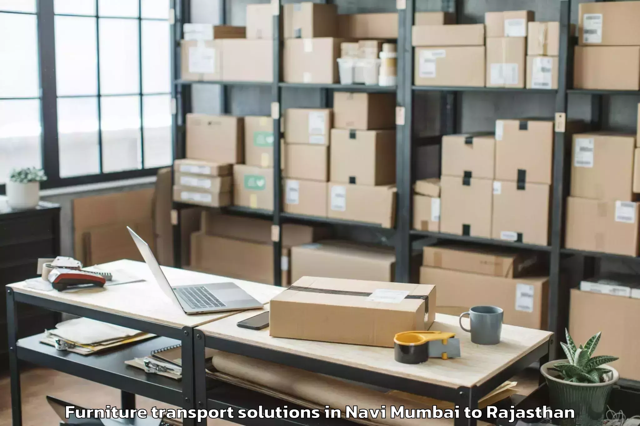 Book Your Navi Mumbai to Kherwara Furniture Transport Solutions Today